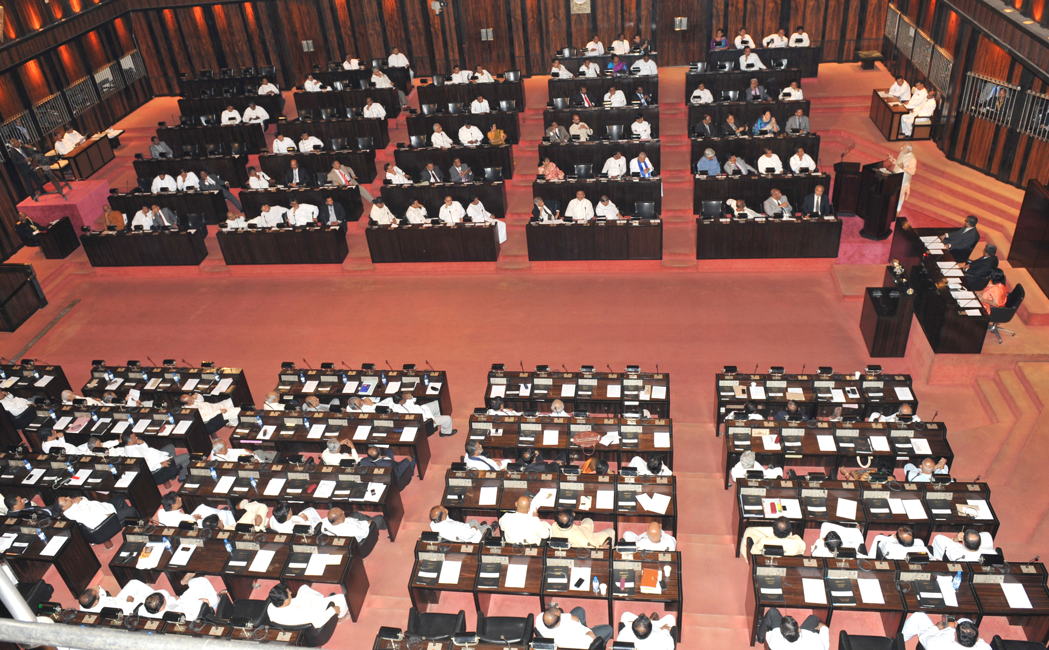 The Prime Minister, Shri Narendra Modi addressing the Parliament of Sri Lanka, in Colombo, Sri Lanka on March 13, 2015 (1).jpg