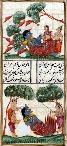 Archivo:Brooklyn Museum - Krishna Battles the Demoness Putana Page from an Unidentified Hindu Manuscript-crop