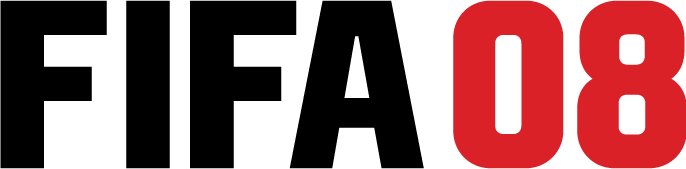 FIFA 08 wordmark logo black-red