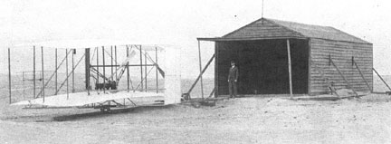 Wright Flyer and Hangar