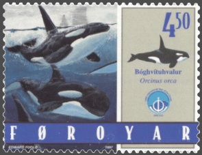Archivo:Faroe stamp 327 killer whale (Orcinus orca)