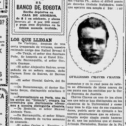 Archivo:El Tiempo de Bogotà, registró el grado de Guillermo Chaves Chaves.