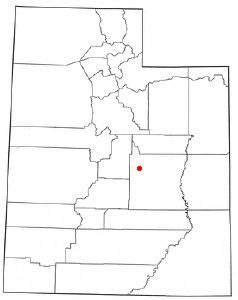 Localización de Orangeville, Utah