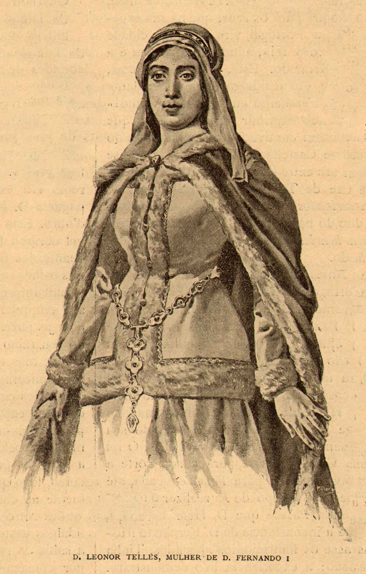 D. Leonor Telles, mulher de D. Fernando I - História de Portugal, popular e ilustrada.png