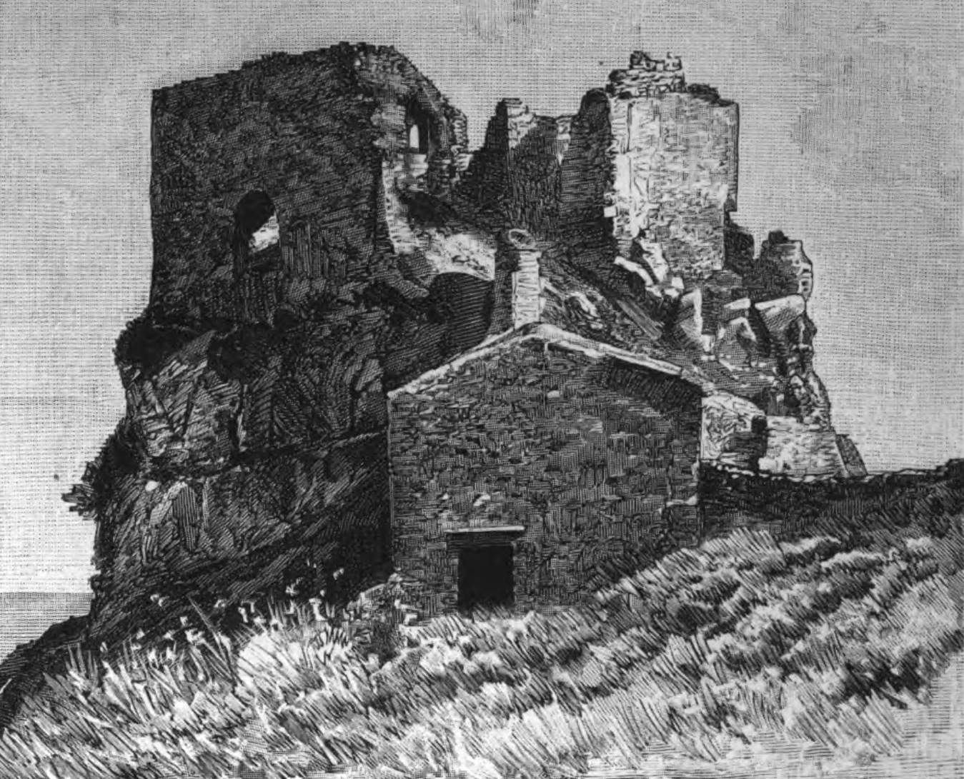 1888-02-22, La Ilustración Española y Americana, Antigüedades de Castro-Urdiales (cropped) Convento de San Antón.jpg