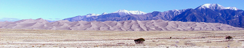 Las dunas (de hasta 230 m. de altura) en la base de la Sierra de la Sangre de Cristo.