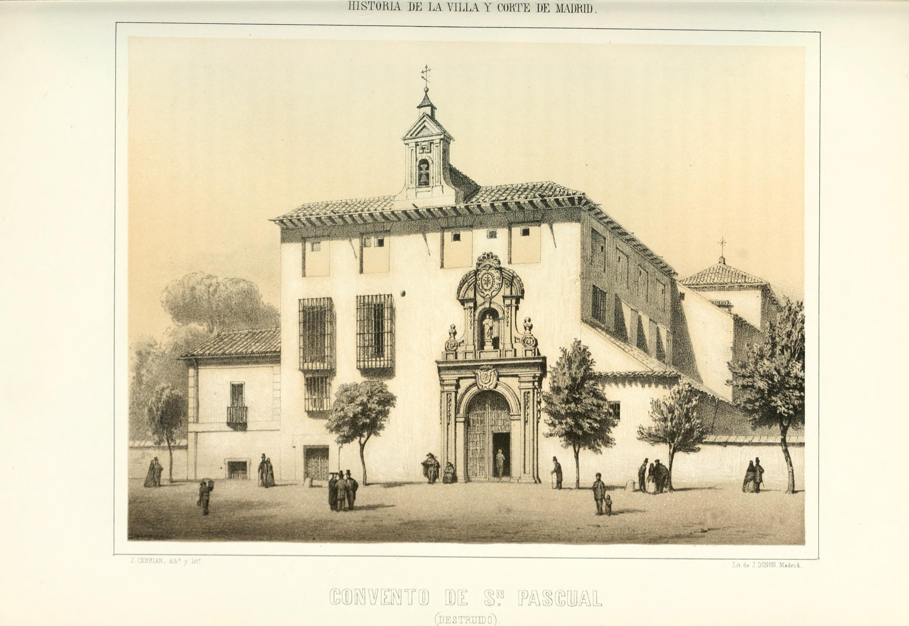 1863, Historia de la Villa y Corte de Madrid, vol. 3, Convento de San Pascual.jpg