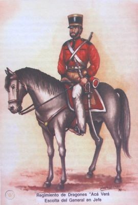 Archivo:Soldado de caballería paraguayo del regimiento de Dragones Aca Verá