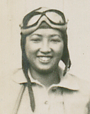 Face detail, Hazel Ying Lee, one of the first two Chinese Americans in the Women Air Force Service Pilots (cropped)