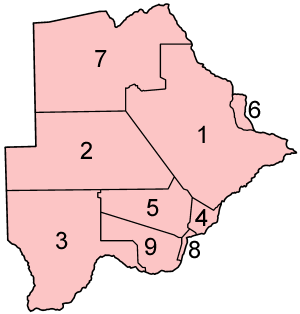 Archivo:Botswana districts numbered