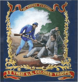 Archivo:Flag of the 22nd Regiment, United States Colored Troops