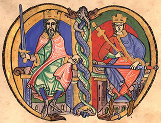 Archivo:David I and Malcolm IV