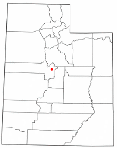 Localización de Nephi, Utah