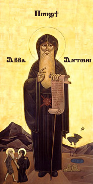 San Antonio Abad, de Egipto, considerado padre del movimiento eremítico cristiano.