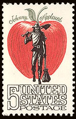 Archivo:Johnny Appleseed stamp 5c 1966 issue 