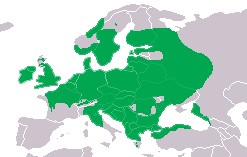 Mapa de distribución de L. vulgaris