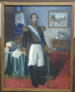 Archivo:Litografía de óleo del general Barrios en la biblioteca nacional