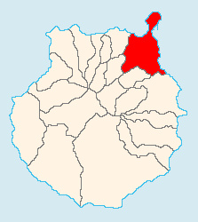 Ubicación del municipio en Gran Canaria
