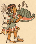 Archivo:Codex Magliabecchi Aztec conch shell trumpeter quiquizoani