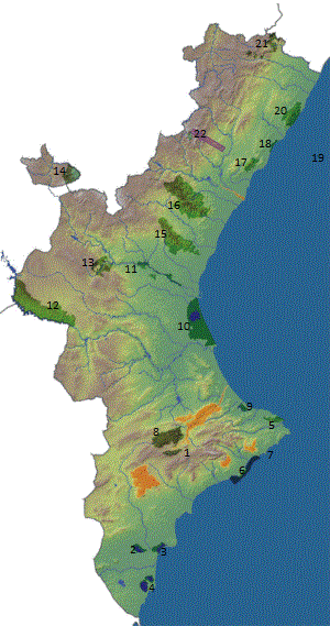 Espais Naturals del País Valencià - Mapa numerado.gif