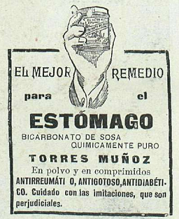 Archivo:El mejor remedio para el estómago, bicarbonato de sosa Torres Muñoz, en La Esfera