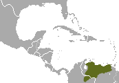 Distribución del Alouatta arctoidea.