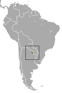 Mapa de distribución de Chacodelphys formosa