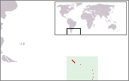 Localización de las islas Sandwich del Sur (el mapa incluye también las islas Georgias del Sur)