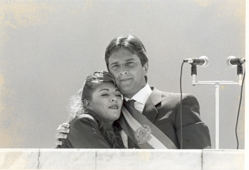 Archivo Fernando Collor, e sua esposa Rosane, no parlatório do Palácio do Planalto