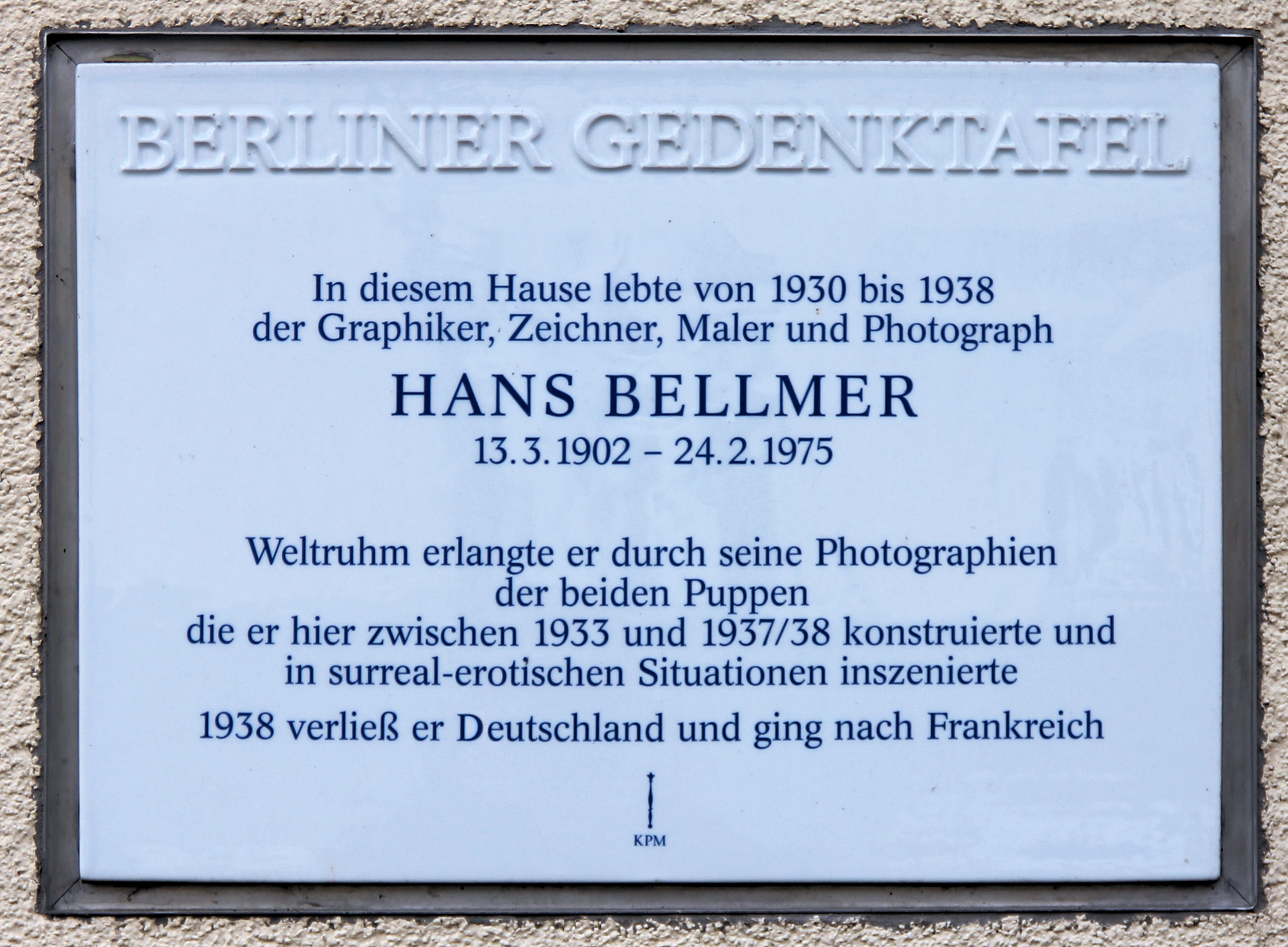 Gedenktafel Ehrenfelsstr 8a (Karl) Hans Bellmer.jpg