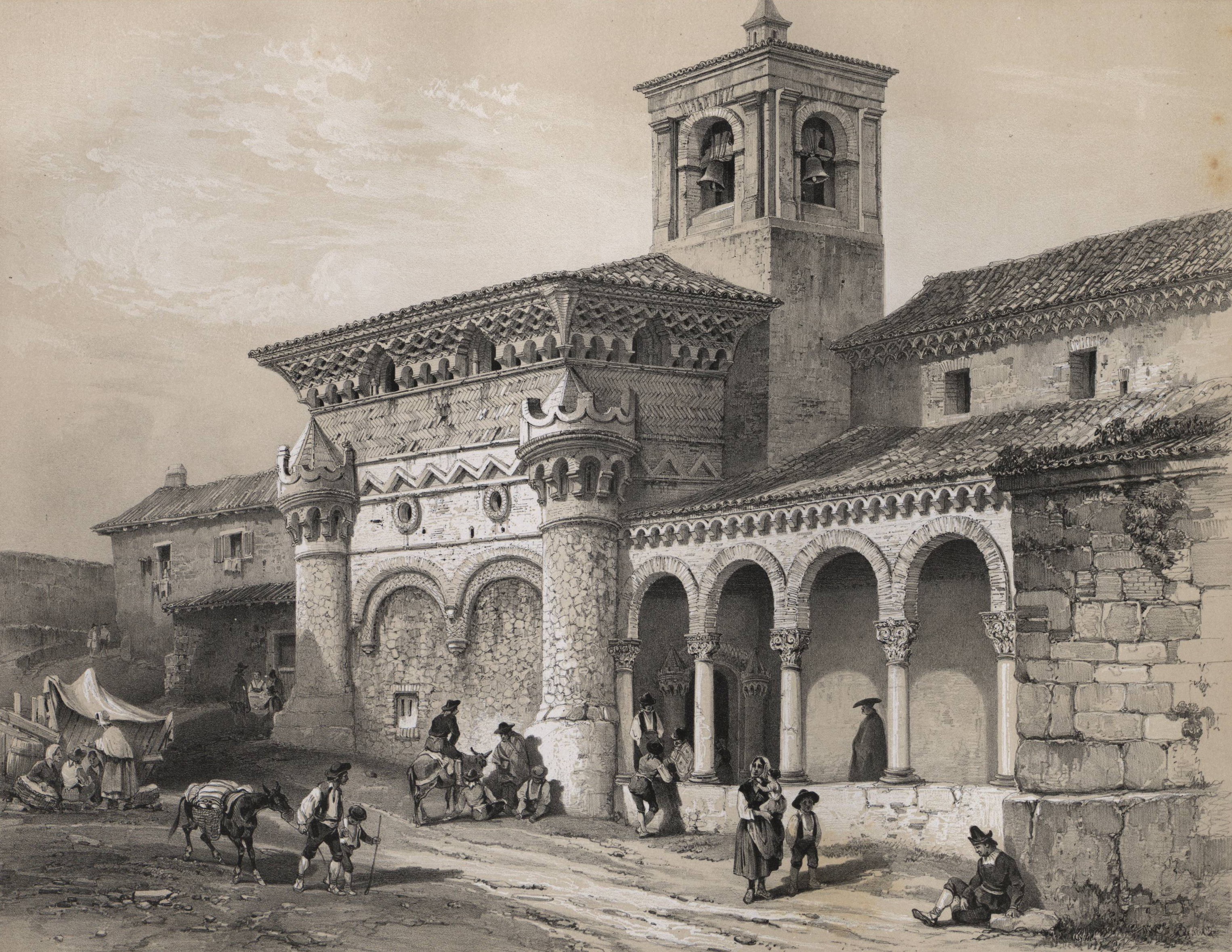 1844, España artística y monumental, vistas y descripción de los sitios y monumentos más notables de españa, vol 2, San Miguel de Guadalajara (cropped).jpg