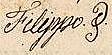 Firma de Felipe I de Parma