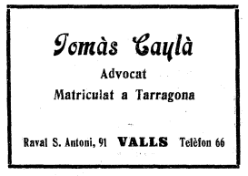 Archivo:Anunci de Tomàs Caylà
