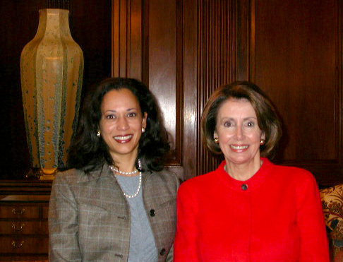 Congresswoman Pelosi meets San Francisco's District Attorney, Kamala Harris; March 30, 2004
