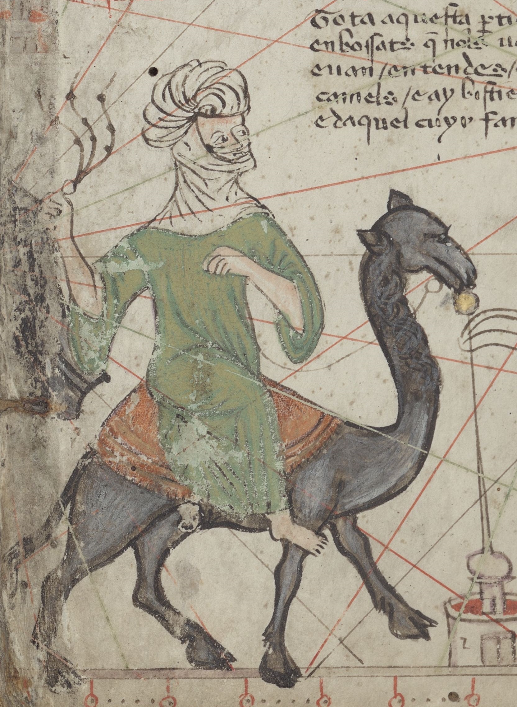 Depiction of Abu Bakr ibn Umar al-Lamtuni (Catalan Atlas) (1).jpg