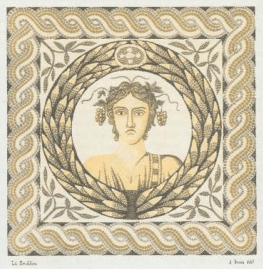 Archivo:Litografía del vértice superior derecho del Mosaico de Carabanchel de Antonio Bravo, 1861