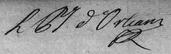 Firma de Luis Felipe II de Orleans