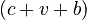 (c+v+b)