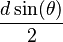 \frac{d \sin(\theta)}{2}