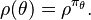 \rho(\theta) = \rho^{\pi_\theta}.