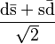 \mathrm{\frac{d\bar{s} + s\bar{d}}{\sqrt{2}}}