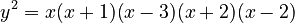 y^2=x(x+1)(x-3)(x+2)(x-2)