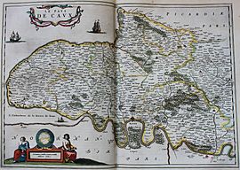 Mapa del país de Caux (Geographia Blaviana, Ámsterdam: Joan Blaeu, 1659])