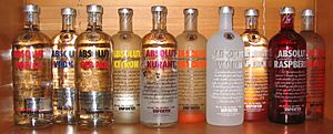 Archivo:Absolut Vodka 10 bottles