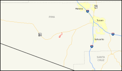 Arizona State Route 386 map.svg
