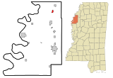 Bolivar County Mississippi Incorporated and Unincorporated areas Duncan Highlighted.svg