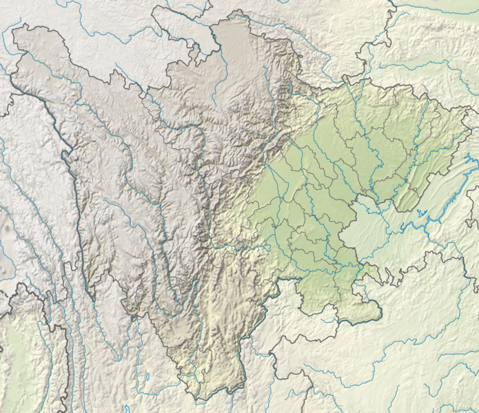 China Sichuan rel location map