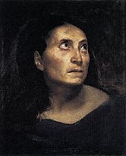 Delacroix head of a woman