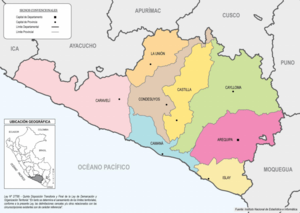 Archivo:División política del Departamento de Arequipa