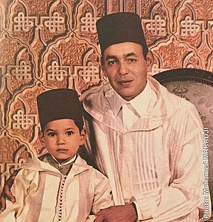 Archivo:King Hassan II with Mohammed VI